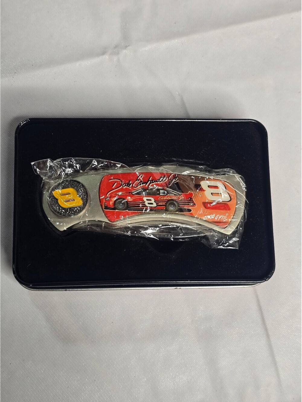 Dale Earnhardt Jr #8 NASCAR Collectible Folding Pocket Knife with Graphic Case
